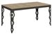 Table rectangulaire extensible orientale 6 à 20 personnes L 160 à 420 cm bois clair et cadre métal anthracite Zakary - Photo n°1
