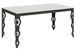 Table rectangulaire extensible orientale 6 à 20 personnes L 160 à 420 cm frêne blanc et cadre métal anthracite Zakary - Photo n°1