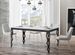 Table rectangulaire extensible orientale 6 à 20 personnes L 160 à 420 cm frêne blanc et cadre métal anthracite Zakary - Photo n°1
