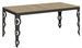 Table rectangulaire extensible orientale 6 à 20 personnes L 180 à 440 cm bois clair et cadre métal anthracite Zakary - Photo n°1
