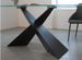 Table rectangulaire moderne acier noir et verre trempé Kazio 180 ou 200 cm - Photo n°5