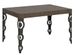 Table rectangulaire orientale 6 places L 130 cm bois foncé et pieds métal anthracite Kazay - Photo n°1
