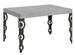 Table rectangulaire orientale 6 places L 130 cm gris béton et pieds métal anthracite Kazay - Photo n°1