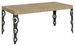 Table rectangulaire orientale 8 places L 180 cm bois chêne clair et pieds métal anthracite Kazay - Photo n°1