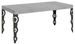Table rectangulaire orientale 8 places L 180 cm bois gris béton et pieds métal anthracite Kazay - Photo n°1
