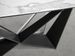 Table rectangulaire plateau en céramique grés marbré et pieds acier noir Trypa 220 cm - Photo n°3