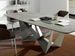 Table rectangulaire plateau porcelaine imitation ciment et pieds acier laqué gris Trypa 260 cm - Photo n°3