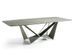 Table rectangulaire plateau porcelaine imitation ciment et pieds acier laqué gris Trypa 260 cm - Photo n°1