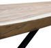 Table rectangulaire style industriel bois tropical massif foncé et noir Gireg - Photo n°3