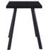 Table rectangulaire verre trempé noir et pieds métal Ragya 120 cm - Photo n°3