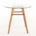Table ronde 100 cm scandinave verre trempé et pieds bois naturel Bristol - Photo n°7