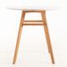 Table ronde 80 cm scandinave blanche et pieds bois naturel Bristol - Photo n°5