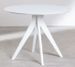 Table ronde bois d'hévéa blanc Kiten 100 cm - Photo n°1