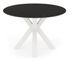 Table ronde en porcelaine et métal FOLA – Design minimaliste - Photo n°1