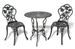 Table ronde et 2 chaises de jardin métal coulé vert Bridge - Photo n°1