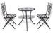 Table ronde et 2 chaises de jardin mosaïquées noir et blanc Mel - Photo n°2