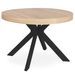 Table ronde extensible bois chêne sonoma et métal noir Marine 110/160/210/260 cm - Photo n°1
