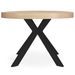 Table ronde extensible bois chêne sonoma et métal noir Marine 110/160/210/260 cm - Photo n°2