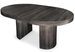 Table ronde à rallonges bois gris foncé Kiassy 110 à 260 cm - Photo n°2