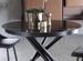 Table ronde éxtensible céramique noir Makaly 120/160 cm - Photo n°2
