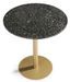 Table ronde granite noir et pied métal doré D 70 cm - Photo n°3