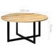 Table ronde industrielle bois de manguier et fer noir Tuly 150 - Photo n°5