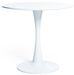 Table ronde laquée blanc BOSIKA - Photo n°1