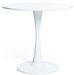 Table ronde laquée blanc BOSIKA - Photo n°1