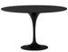 Table ronde LOUKA bois noir et pied en alu noir – Ø120 cm - Photo n°1