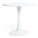 Table ronde moderne blanc laqué Bosika 100 cm - Photo n°1