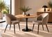 Table ronde moderne bois naturel et pied métal noir Tulipa 80 cm - Photo n°1