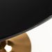 Table ronde moderne bois noir et pied métal doré Tulipa 90 cm - Photo n°3