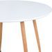 Table ronde plateau blanc et pieds metal naturel Sanda 90 cm - Photo n°3
