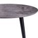 Table ronde plateau effet béton et pieds metal noir Sanda 90 cm - Photo n°3