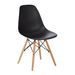Table ronde scandinave 120 cm et 4 chaises noir et bois naturel Verda - Photo n°2