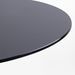 Table ronde moderne métal noir et verre cristal noir 80 cm - Photo n°2
