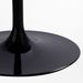 Table ronde moderne métal noir et verre cristal noir 80 cm - Photo n°4