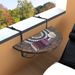 Table suspendue de balcon Terre cuite et blanc Mosaïque - Photo n°2