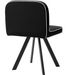 Table verre teinté noir et 6 chaises simili cuir noir pieds métal Sevier 140 cm - Photo n°12