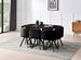 Table verre teinté noir et 6 chaises simili cuir noir pieds métal Sevier 140 cm - Photo n°16