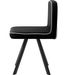 Table verre teinté noir et 6 chaises simili cuir noir pieds métal Sevier 140 cm - Photo n°11