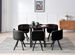 Table verre teinté noir et 6 chaises simili cuir noir pieds métal Sevier 140 cm - Photo n°13