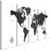 Tableau Black and White Map (5 Parts) Narrow - Photo n°1