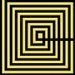 Tableau carré méthacrylate noir et jaune Basic 100 cm - Photo n°1