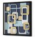 Tableau carré verre multicolore et bois noir Chay - Photo n°1
