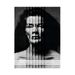 Tableau rectangulaire portrait femme méthacrylate noir et blanc Romain - Photo n°1