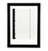 Tableau rectangulaire verre et bois noir motif lignes Soya - Photo n°1