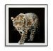 Tableau sur toile laquée jaguar avec cadre -b- cm 82x4x82 - Photo n°1