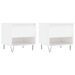 Tables basses 2 pcs blanc brillant 50x46x50cm bois d'ingénierie - Photo n°1