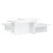 Tables basses 2 pcs blanc brillant bois d'ingénierie - Photo n°1